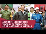 Homenaje a los rescatistas mexicanos de los sismos