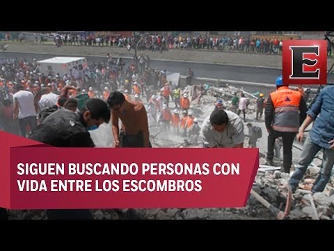 Continúan labores de remoción de escombros en la colonia Condesa