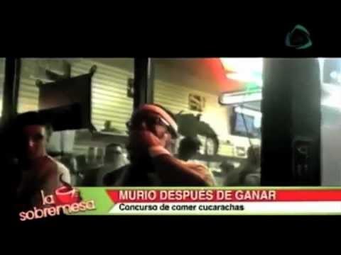 La sobremesa. Muere hombre tras comer decenas de cucarachas en concurso