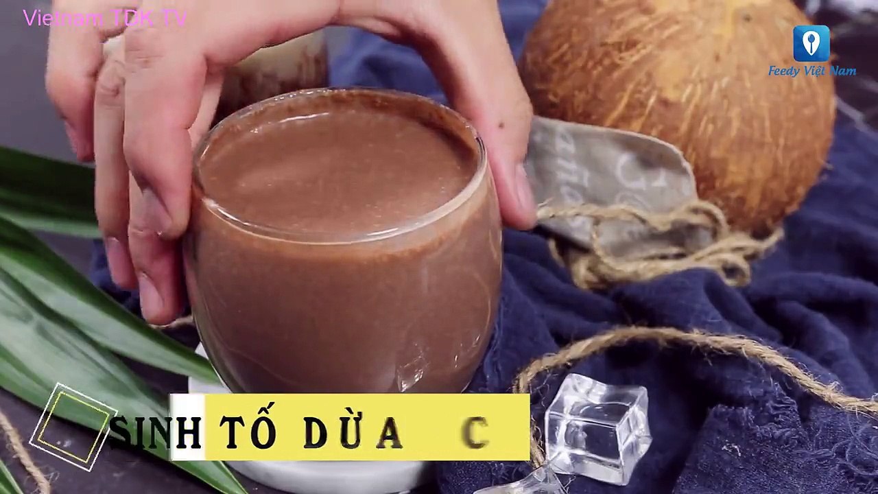 Hướng dẫn cách làm món SINH TỐ DỪA CA CAO | Vietnam TDK TV
