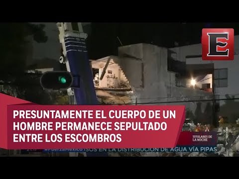 Continúan trabajos de remoción de escombros en Álvaro Obregón #286