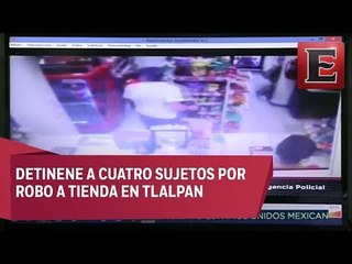 Detienen a cuatro sujetos por robo a tiendas de conveniencia en Tlalpan