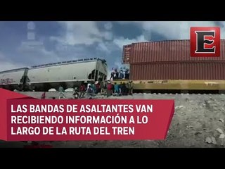 Así son los robos a trenes en la en los límites de Puebla-Veracruz