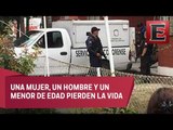 Matan a tiros a tres miembros de una familia en Coacalco, Edomex