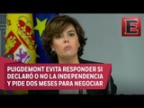 Presidente catalán calla sobre independencia e insiste en diálogo