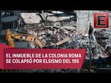 Trabajos de demolición en el edificio de Álvaro Obregón 286