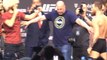 Brief flare up as UFC fighters weigh in