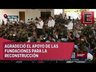 EPN verifica reconstrucción de viviendas en Oaxaca