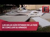 Fuertes vientos en Oaxaca derriban aulas provisionales