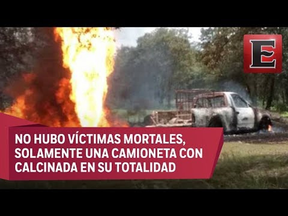 Explota e incendio en toma clandestina en Hidalgo