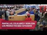 Capitalinos abarrotan tiendas en el inicio del Buen Fin