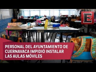Impiden instalar aulas móviles en Cuernavaca, Morelos