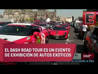 Exposición de autos deportivos y de lujo en el Zócalo capitalino