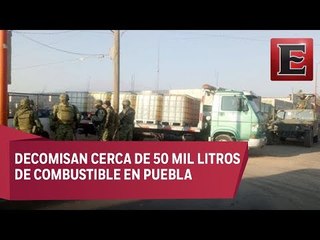 Aseguran bodega de huachicol en Texmelucan, Puebla