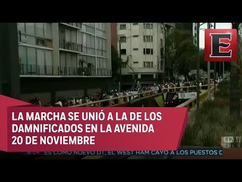 Organizaciones sociales marchan en apoyo a damnificados del 19S