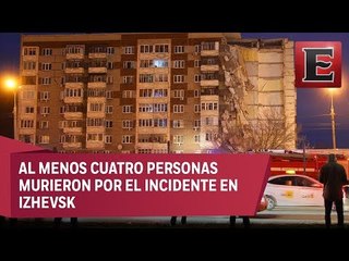 Explosión por acumulación de gas derrumba edificio en Rusia