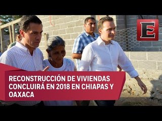 Peña Nieto visita zona de reconstrucción en Chiapas