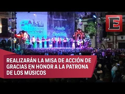 Mariachis celebran en Garibaldi a su Santa Cecilia