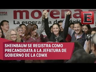 Claudia Sheinbaum se registra como precandidata