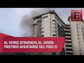 Canadiense muere en Acapulco al arrojarse desde lo alto de edificio por incendio