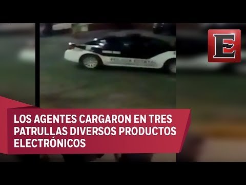 Policías mexiquenses saquean tienda departamental en Zumpango