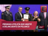 Nombran policía distinguido de 2017 al agente Luis Pérez Téllez tras frustrar asalto