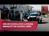 Hombre en Aguascalientes toma como rehén a su hija para evitar su detención