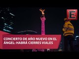 Cierres viales en Reforma y transporte por concierto en el Ángel de la Independencia