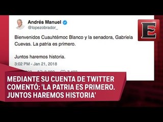 AMLO da la bienvenida a Gabriela Cuevas y a Cuauhtémoc Blanco