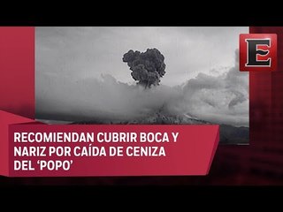 Se registra explosión del volcán Popocatépetl