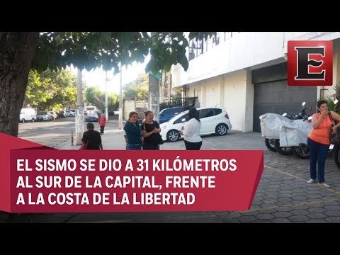 Se registra sismo de magnitud 5.8 grados en El Salvador