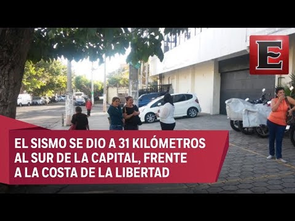 Se registra sismo de magnitud 5.8 grados en El Salvador