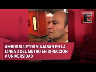 Hombre exige disculpas a un usuario del Metro CDMX