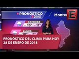 Clima para hoy 28 de enero de 2018