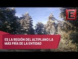 Hidalgo registra temperaturas inferiores a menos cero