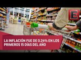 Inflación en México se ubica en 5.51% anual en la primera quincena de enero