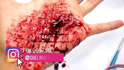 ASMR SOAP CUTTING GOES WRONG! Halloween makeup tutorial (nepwond maken)