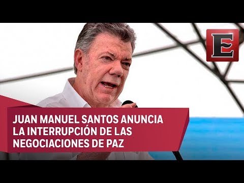 Presidente de Colombia suspende diálogo con ELN tras atentados