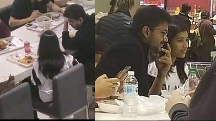 ஷாப்பிங் மாலில் மகளுடன் உணவருந்தும் விஜய்! வைரலாகும் வீடியோ