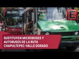 Sustituyen 214 microbuses en Reforma