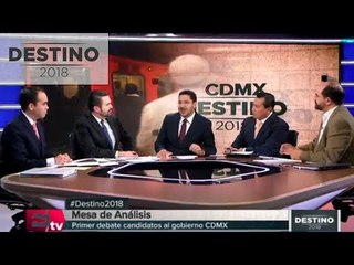 Mesa de análisis del primer debate entre candidatos al Gobierno de CDMX