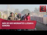 Caravana de migrantes llega a Sonora