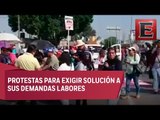 Sindicalizados se movilizan en Oaxaca por el Día del Trabajo