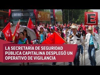 Organizaciones marchan en la CDMX por el Día del Trabajo