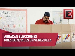 Vota Maduro en Venezuela para buscar su reelección