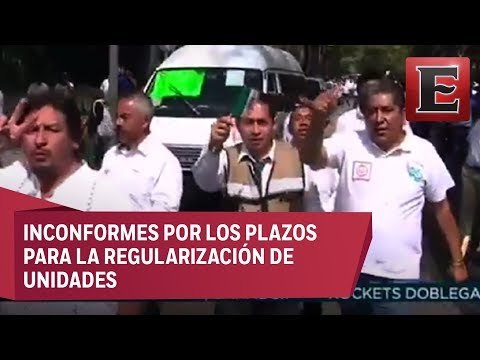 Transportistas desquician viales de la CDMX por marcha rumbo a Los Pinos