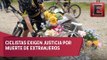 Ciclistas protestas por muerte de extranjeros en Chiapas