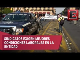 Trabajadores toman las calles de Morelia por el Día del Trabajo