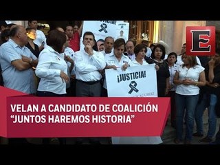 Dan último adiós a candidato asesinado en Guanajuato