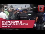 Rescatan y detienen ladrones de linchamiento en Nezahualcóyotl